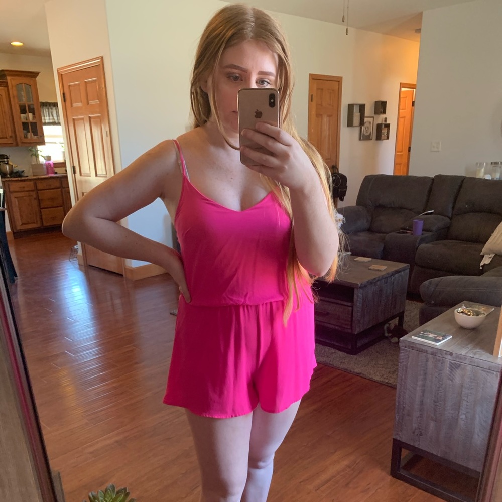 Hot Pink Romper